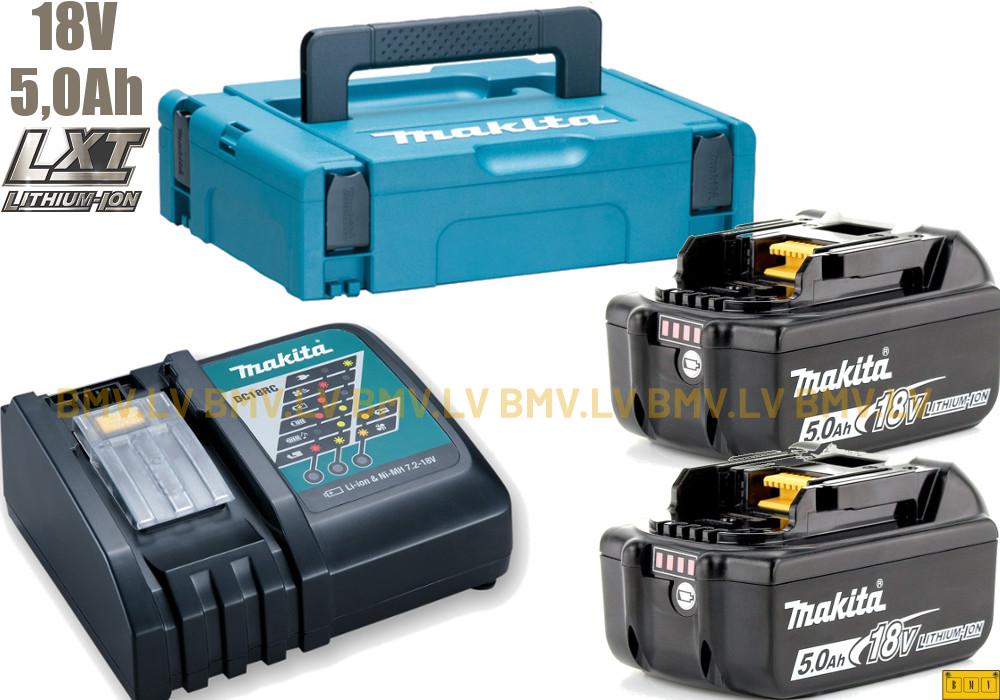 Lādēšanas komplekts Makita 197624-2 DC18RC + 2 x BL1850B + MakPac