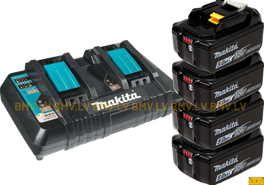 Lādēšanas komplekts Makita 199483-0 DC18RD + 4 x BL1850B