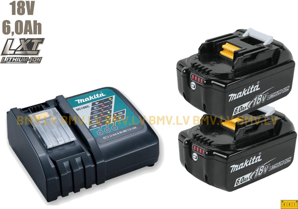 Lādēšanas komplekts Makita 199480-6 DC18RC + 2 x BL1860B