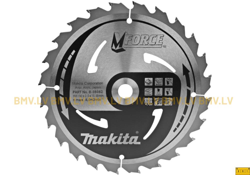 Zāģripa Makita B-08062 M-Force 190x15.88mm 24z