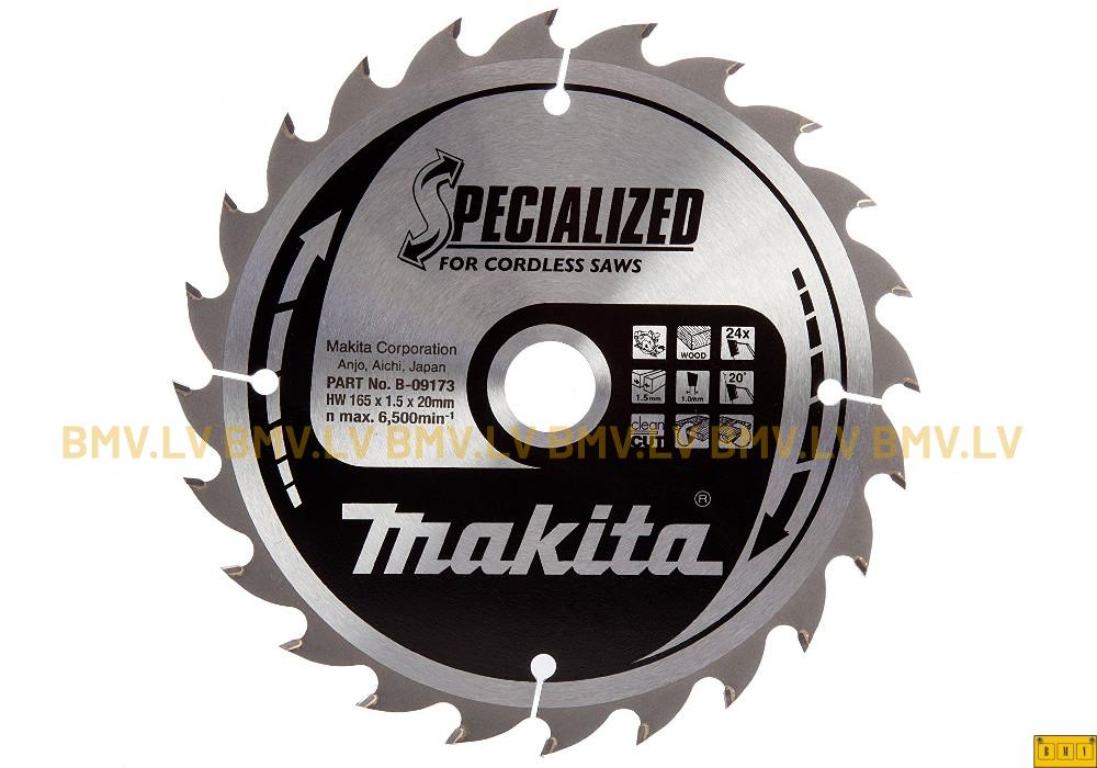 Zāģripa Makita B-09173 165x20mm 24z Specialized for cordless saws