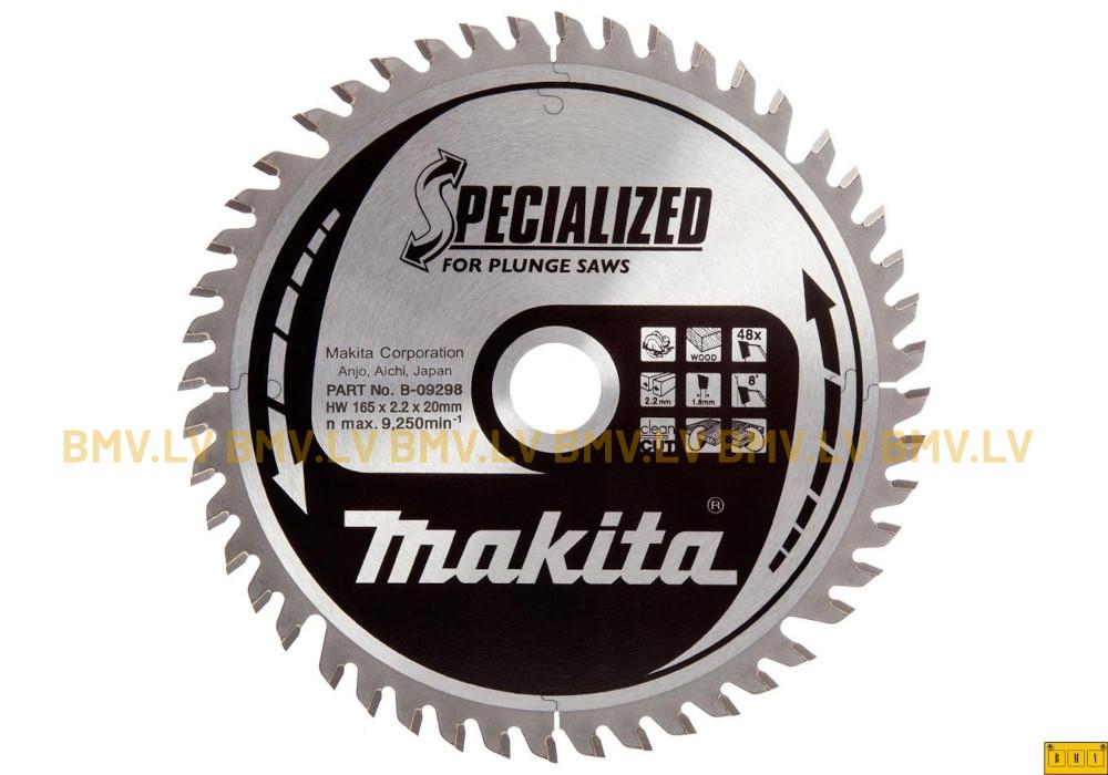 Zāģripa Makita B-09298 165x20mm 48z Specialized for plunge saws