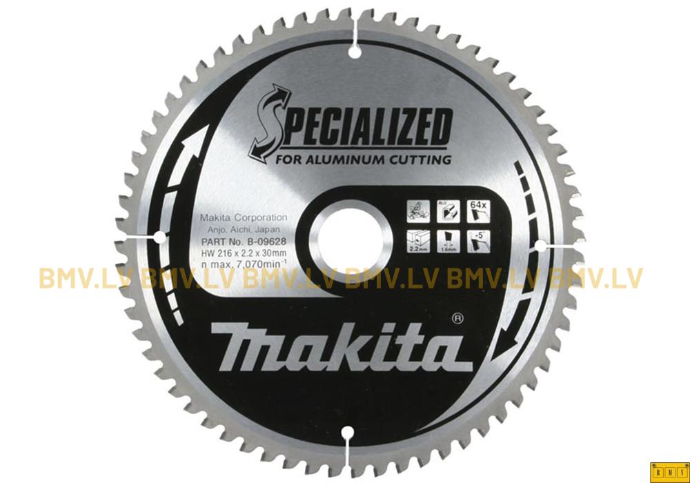 Zāģripa Makita B-09628 216x30mm 64z Specialized For Aluminum Cutting