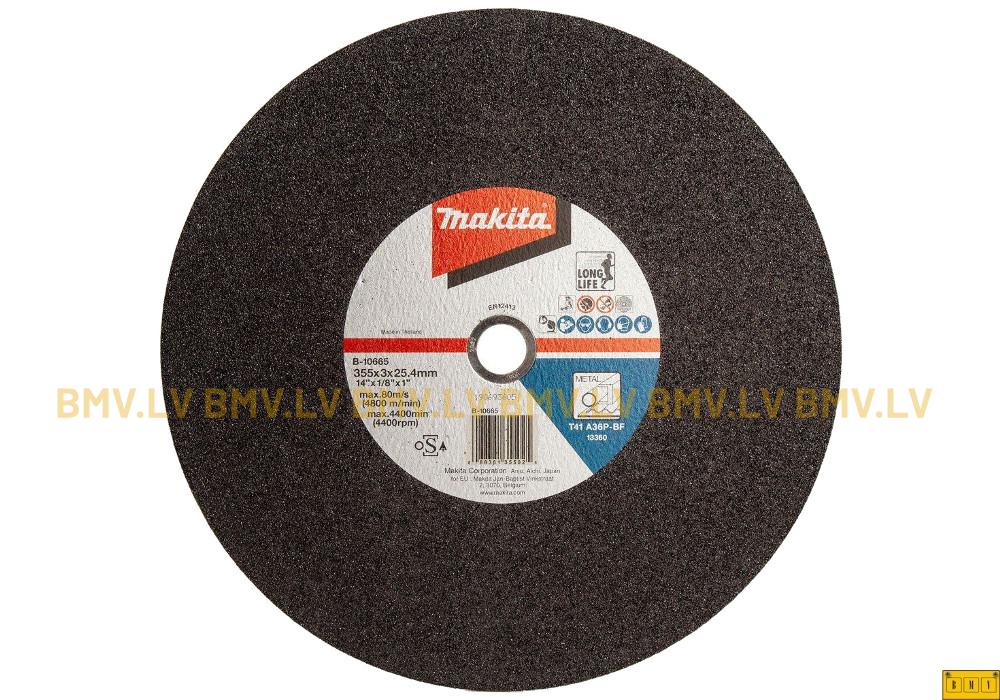 Griezējripas metālam 355x25.4mm 3.0mm (5gab) Makita B-10665-5