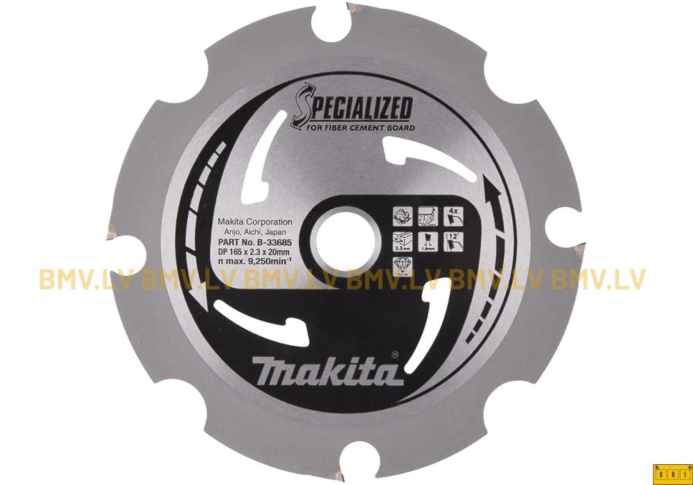 Zāģripa Makita B-33685 Specialized for Fiber Cement Board 165x20mm 4z