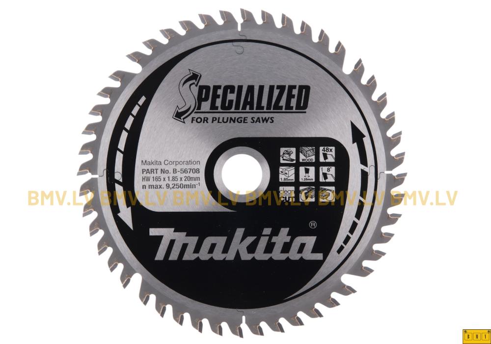 Zāģripa Makita B-56708 165x20mm 48z Specialized for plunge saws