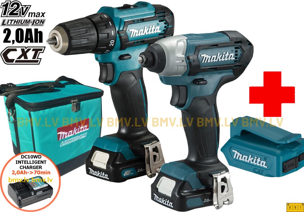 Komplekts Makita CLX224A DF333D + TD110D (2x2,0Ah) + SEAADP06