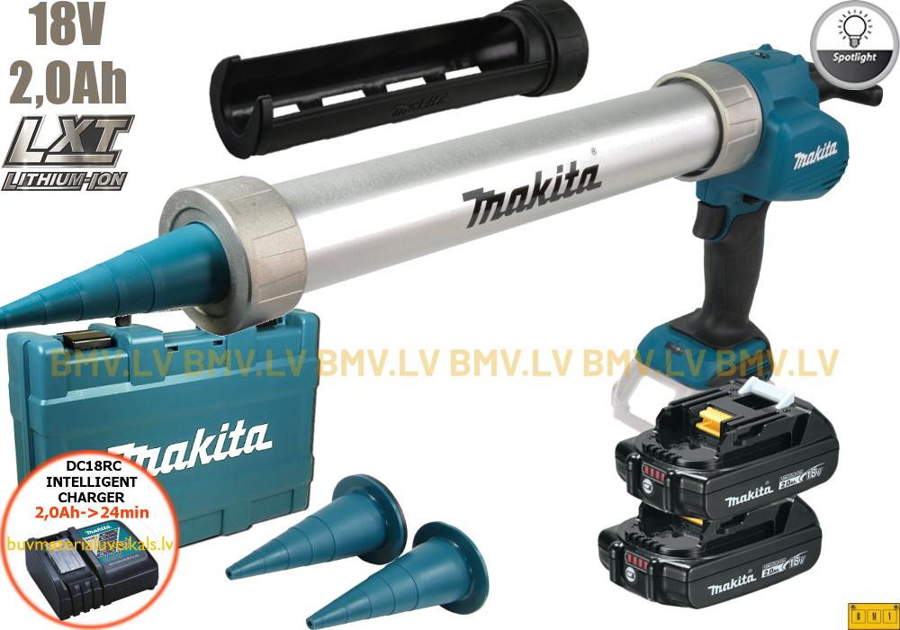 Silikona pistole 18V Makita DCG180RAEX (2x2.0Ah)