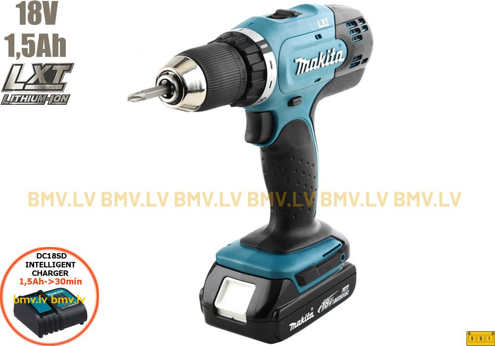 Urbjmašīna/Skrūvgriezis Makita DDF453SYX5 18V (1x1.5Ah)