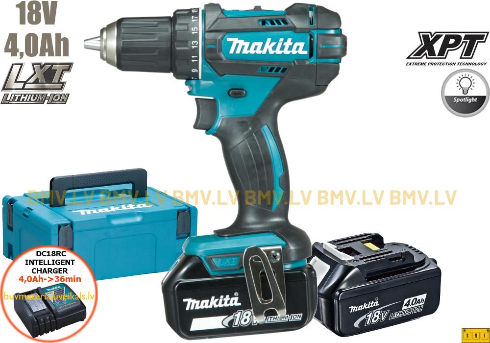 Urbjmašīna/Skrūvgriezis Makita DDF482RMJ 18V (2x4.0Ah)