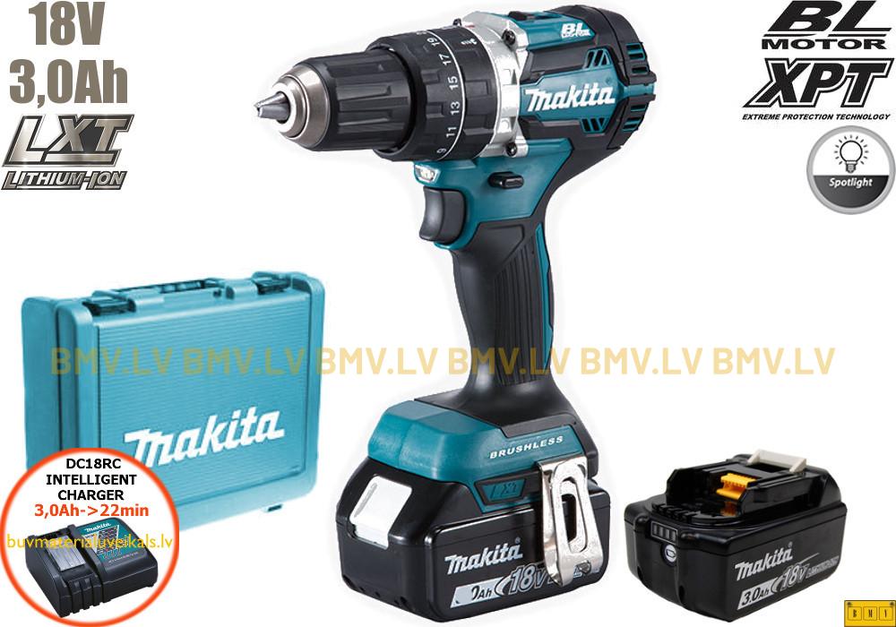 Urbjmašīna/Skrūvgriezis Makita DDF484RFE 18V (2x3.0Ah)