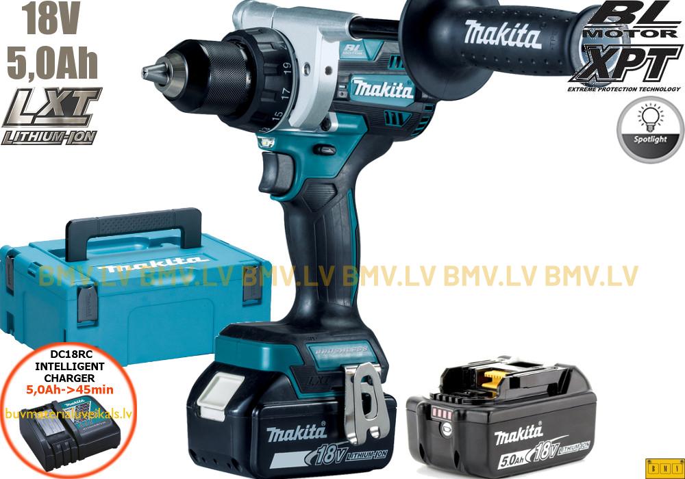 Urbjmašīna/Skrūvgriezis Makita DDF486RTJ (2x5,0Ah)