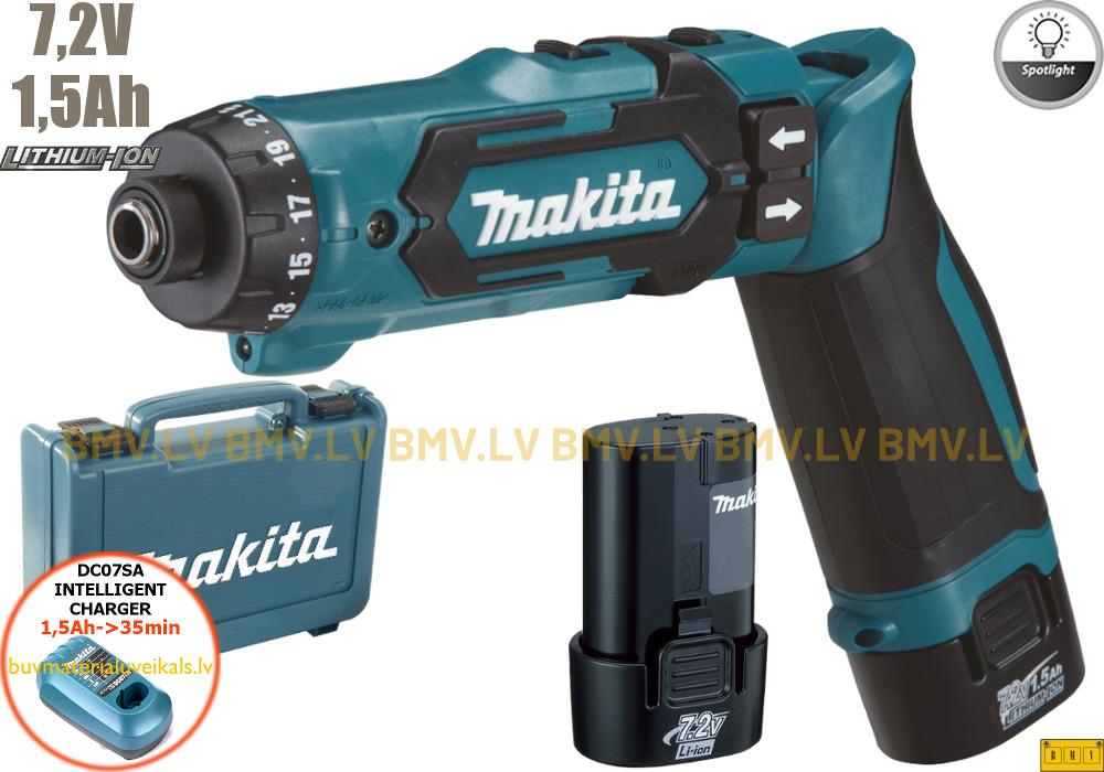 Skrūvgriezis Makita DF012DSE 7.2V (2x1.5Ah)