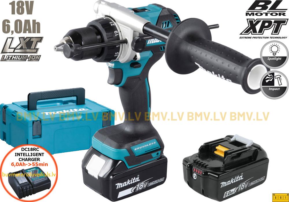 Triecienurbjmašīna/Skrūvgriezis Makita DHP486RGJ 18V (2x6,0Ah)