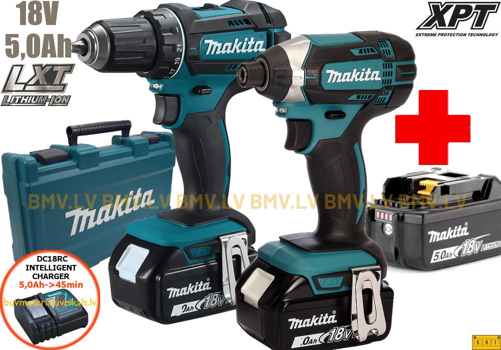 Komplekts Makita DLX2127TJ1 DDF482 + DTD152 18V (3x5.0Ah)