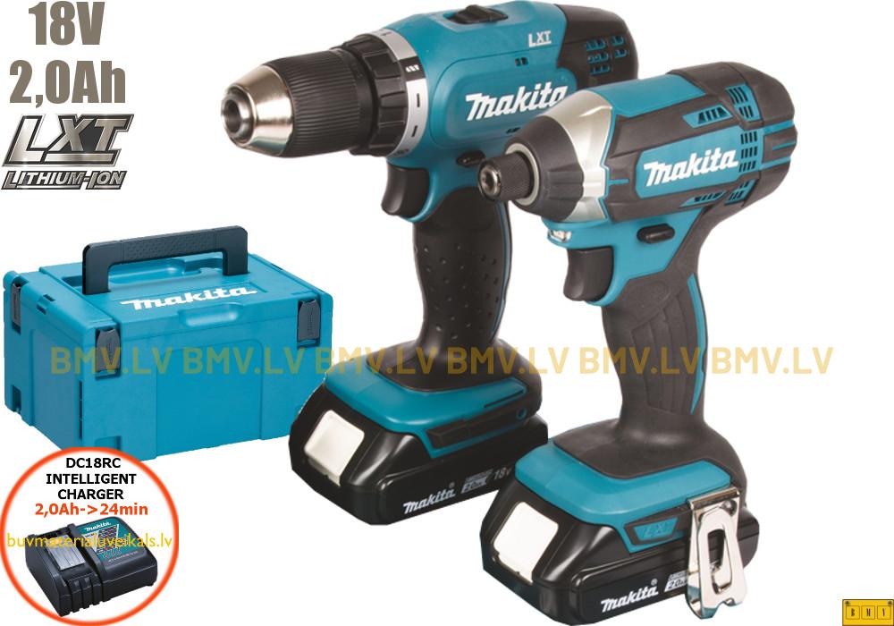 Komplekts Makita DLX2141AJ DDF453 un DTD152 18V (2x2.0Ah)