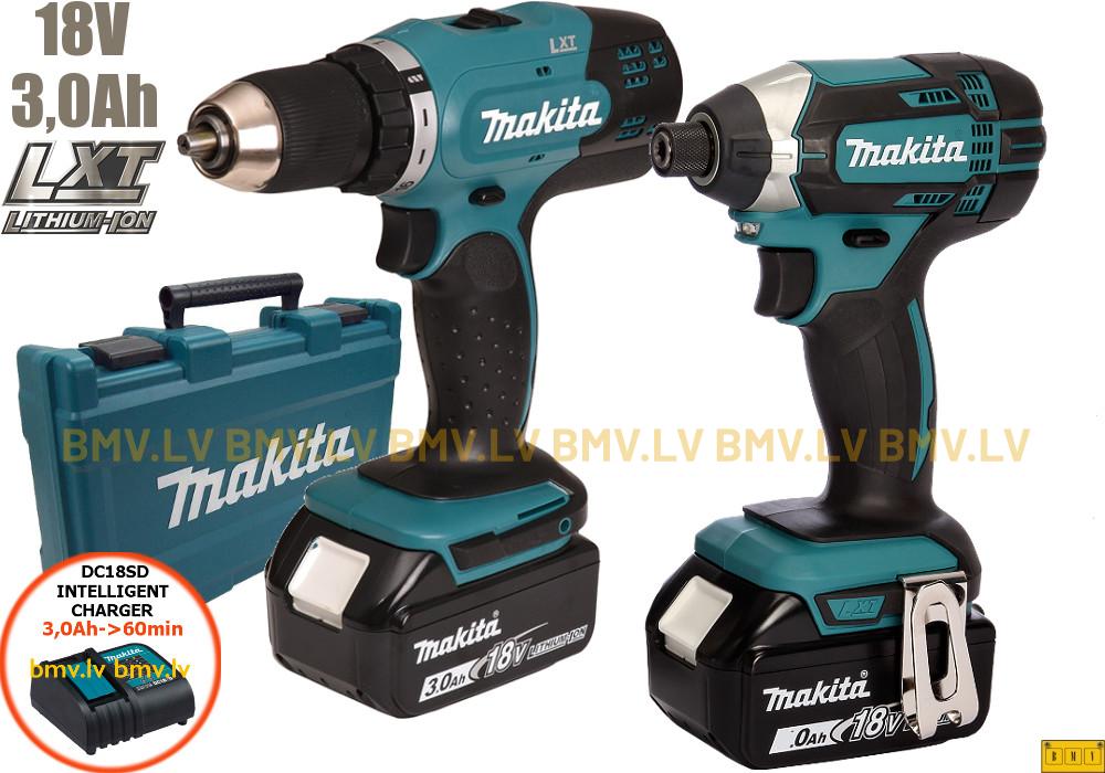 Komplekts Makita DLX2141 DDF453 + DTD152 18V (2x3.0Ah)