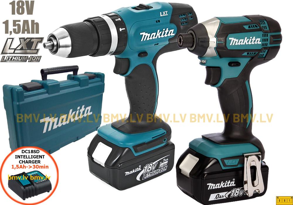 Komplekts Makita DLX2142SY DHP453 + DTD152 18V (2x1,5Ah)