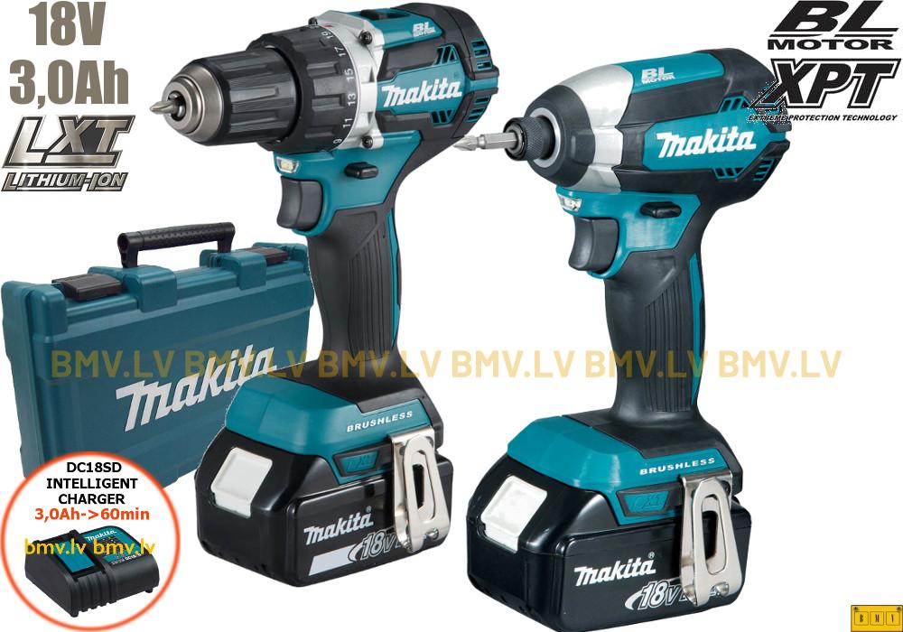 Komplekts Makita DLX2189 DDF484 + DTD153 18V (2x3.0Ah)