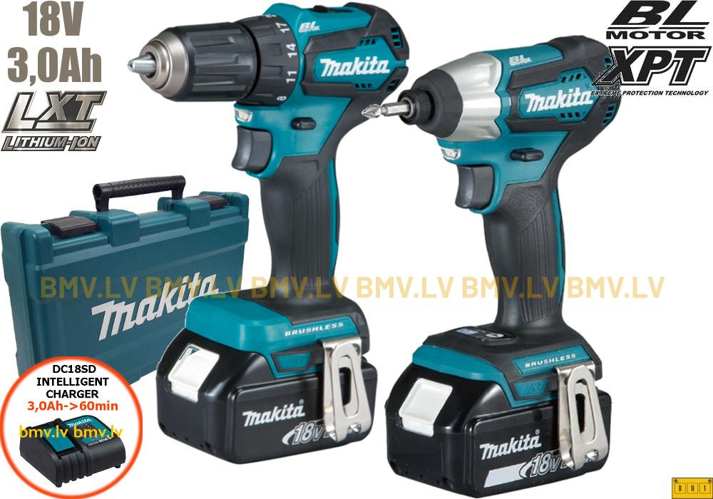 Komplekts Makita DLX2423 DDF487 + DTD157 18V (2x3.0Ah)