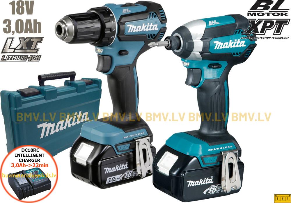 Komplekts Makita DLX2289 DDF485 + DTD153 18V (2x3.0Ah)