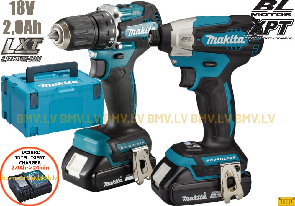 Komplekts Makita DLX2423AJ DDF487 + DTD157 18V (2x2.0Ah)