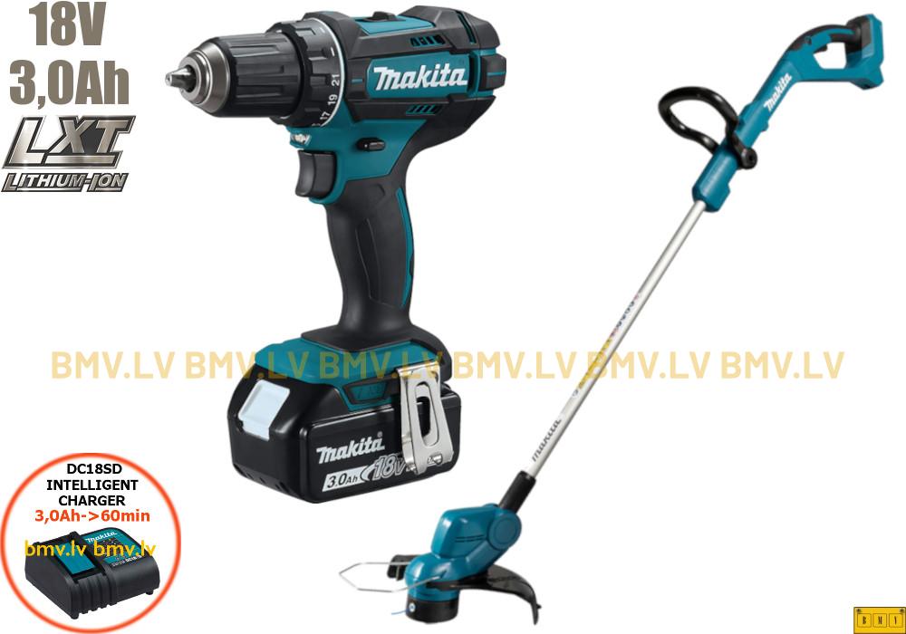 Komplekts Makita DLX2489 DDF482 + DUR193 18V (1x3.0Ah)