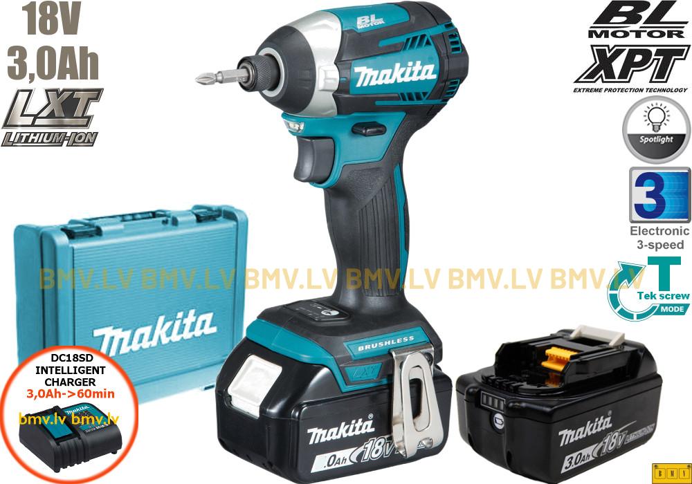 Impulsa skrūvgriezis 1/4" Makita DTD154SFE 18V (2x3,0Ah)