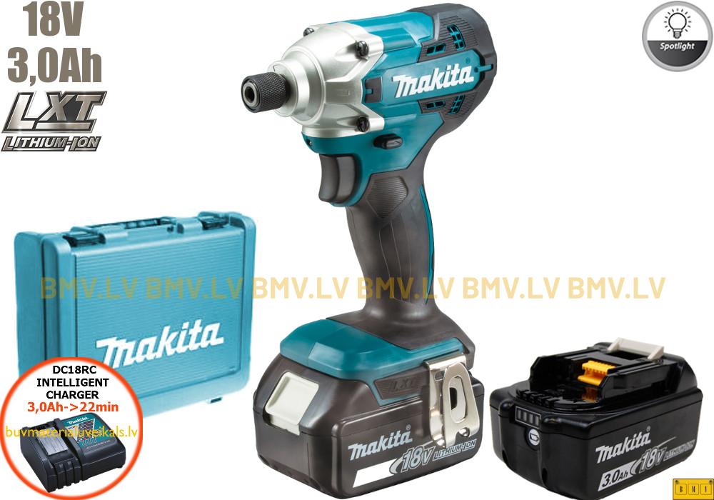 Impulsa skrūvgriezis 1/4" Makita DTD156RFE 18V (2x3,0Ah)