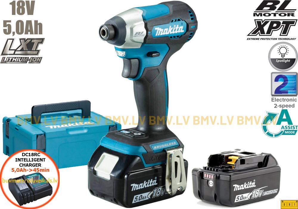 Impulsa skrūvgriezis 1/4" Makita DTD157RTJ 18V (2x5.0Ah)