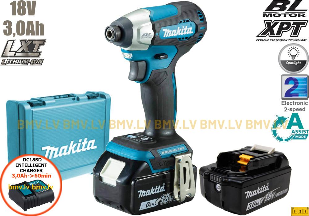 Impulsa skrūvgriezis 1/4" Makita DTD157SFE 18V (2x3.0Ah)