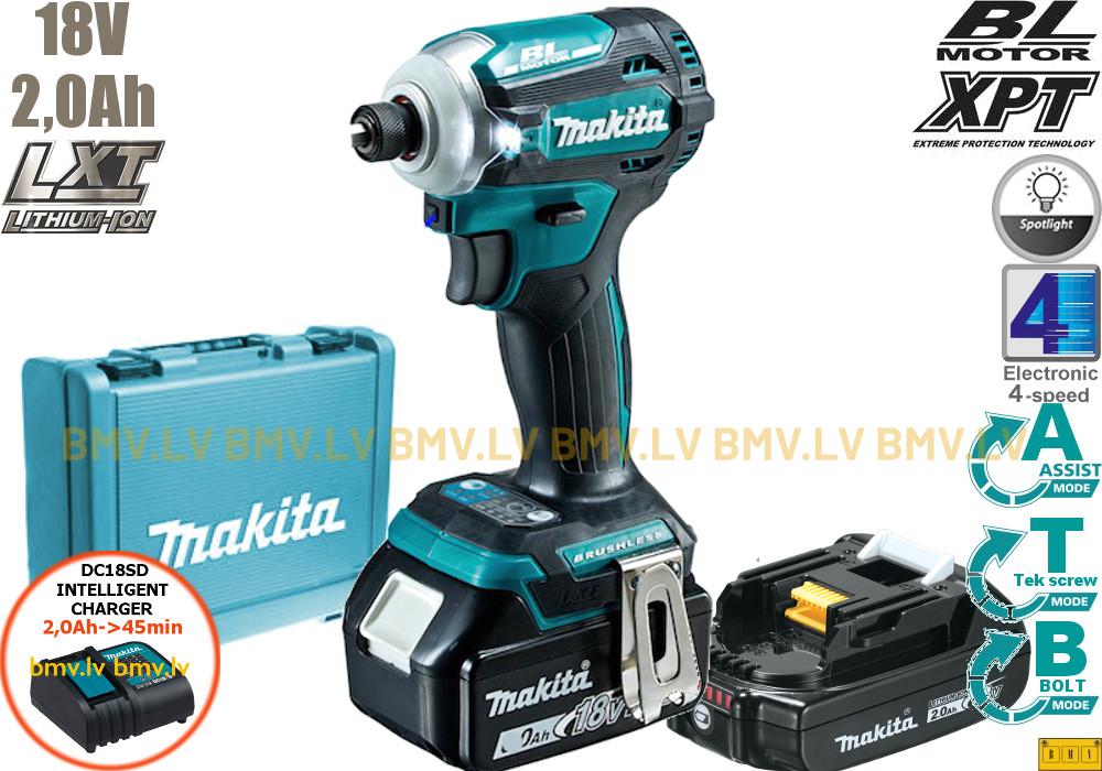 Impulsa skrūvgriezis 1/4" Makita DTD172SAE 18V (2x2,0Ah)