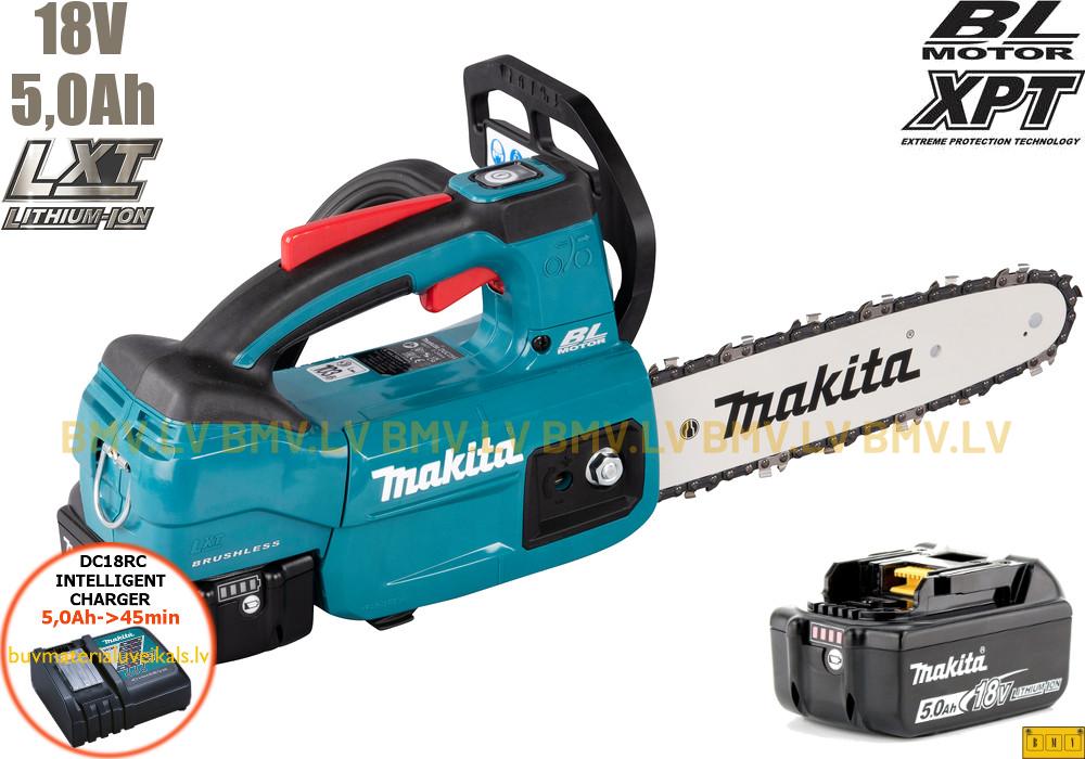 Ķēdes zāģis Makita DUC254RTE (2x5,0Ah, DC18RC) 18V