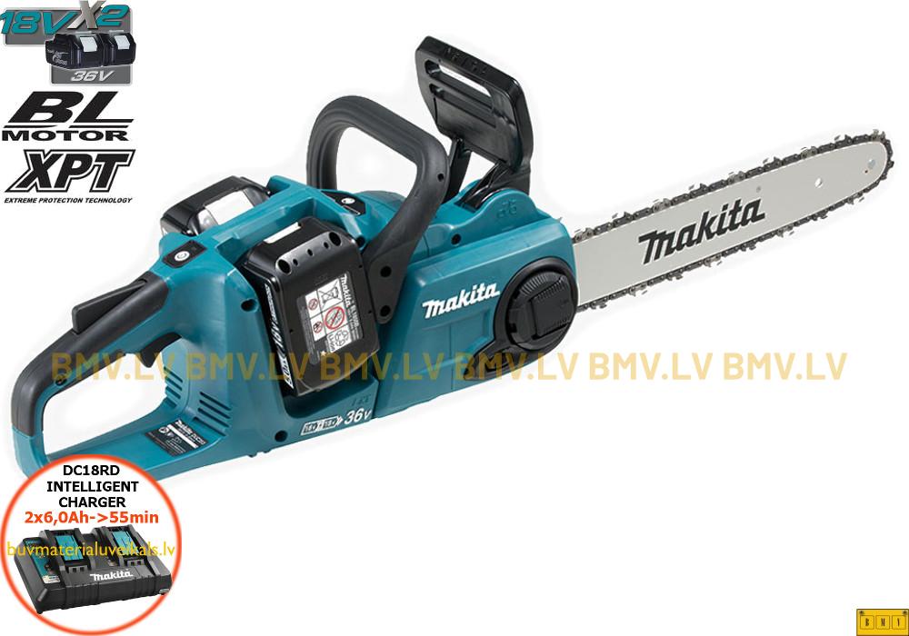 Ķēdes zāģis Makita DUC353PG2 (2x6,0Ah, DC18RD) 18+18V