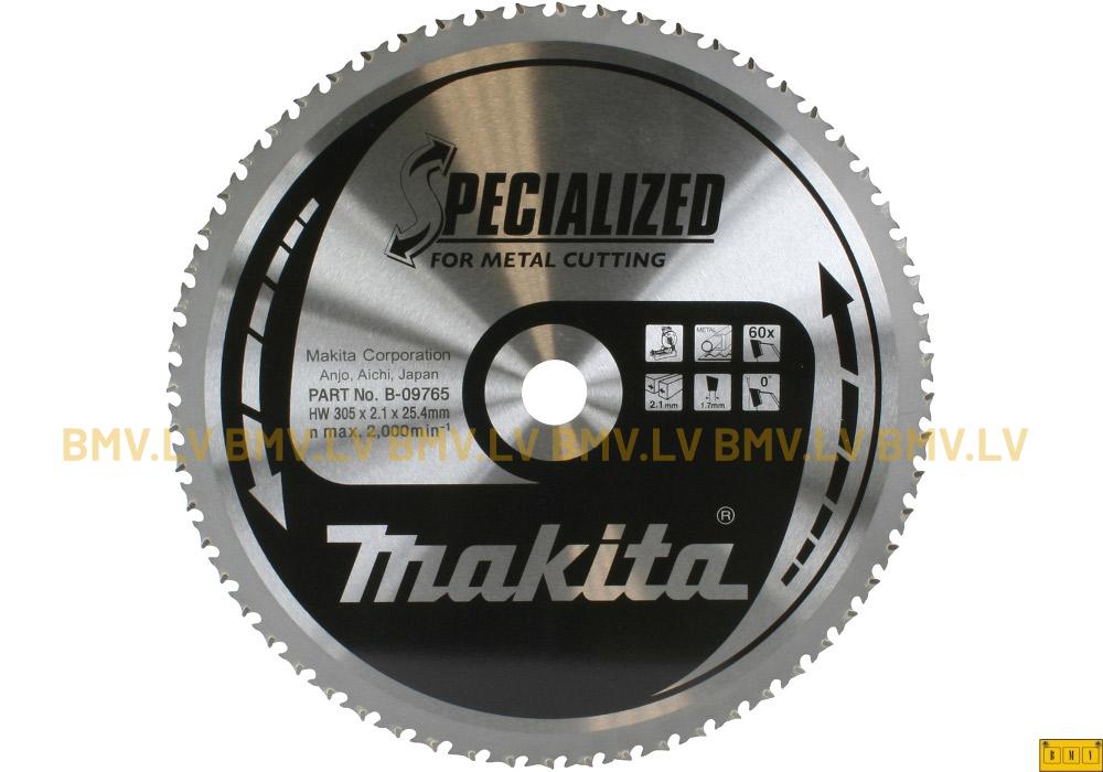 Zāģripa metālam Makita B-09765 305x25.4mm 60z Specialized for metal cutting