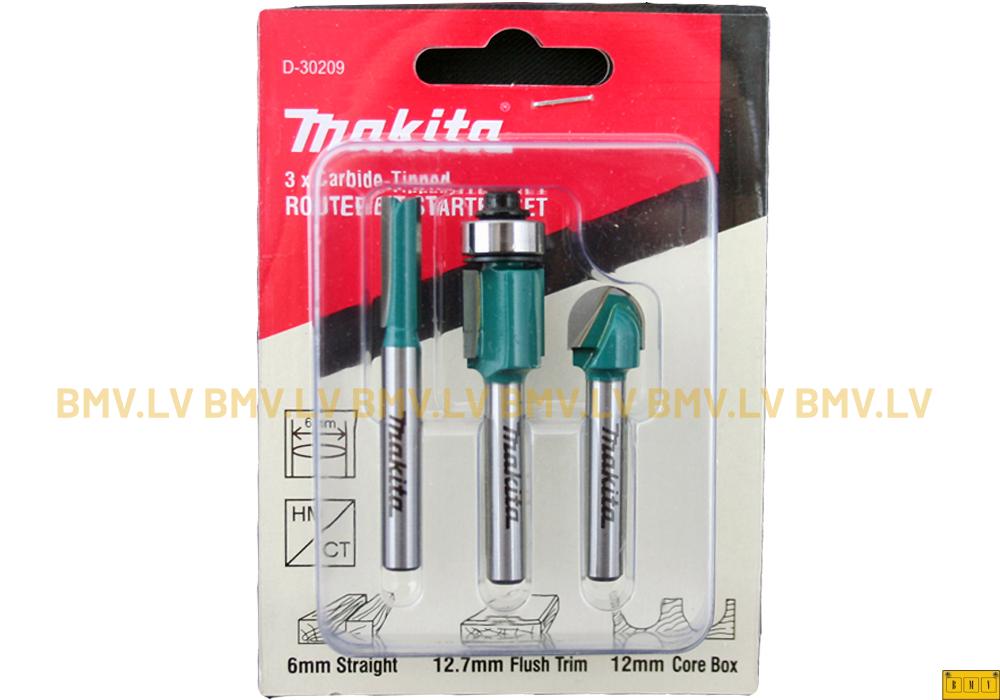 Frēžu komplekts 3gab 6mm Makita D-30209