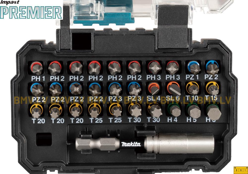 31-daļīgs Impact Premier uzgaļu komplekts Makita E-13552