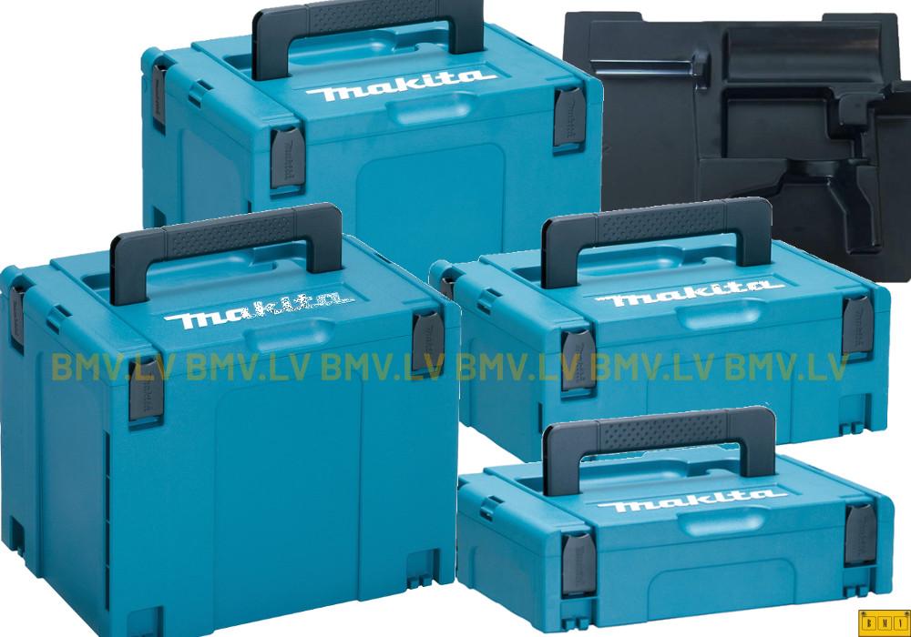 Koferis Makita Makpac 1 (821549-5) + Makpac 2 (821550-0) + Makpac 3 (821551-8) + Makpac 4 (821552-6) + ieliktnis