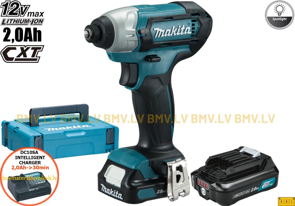 Impulsa skrūvgriezis 1/4" Makita TD110DSAJ 12V (2x2.0Ah)