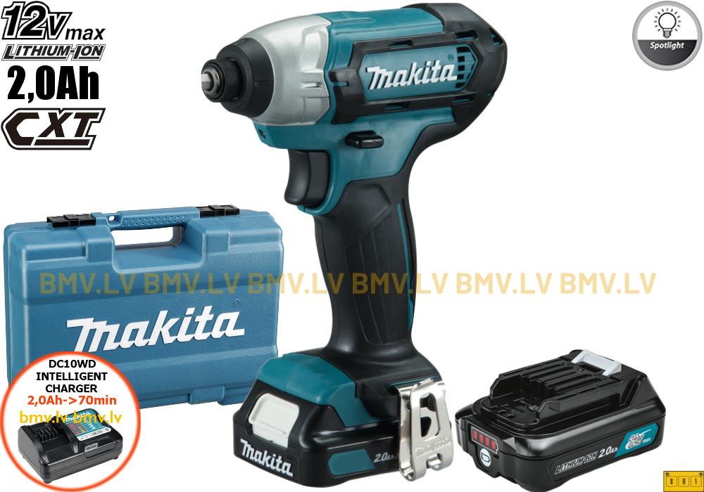 Impulsa skrūvgriezis 1/4" Makita TD110DWAE 12V (2x2,0Ah)