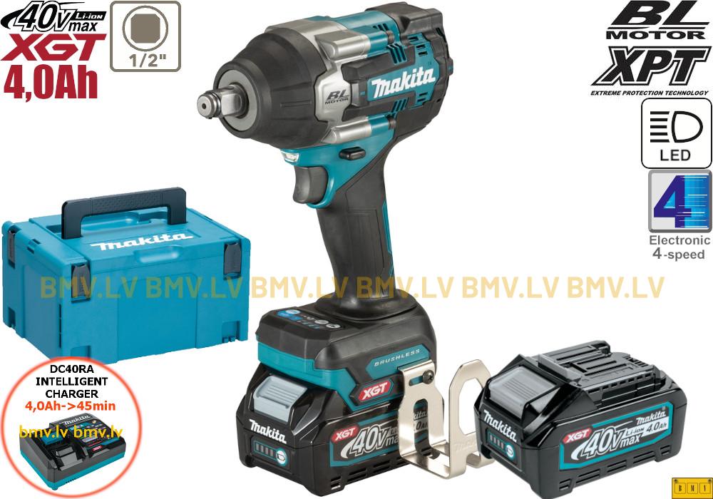 Impulsa uzgriežņatslēga 1/2" Makita TW007GM201 40V (2x4,0Ah)