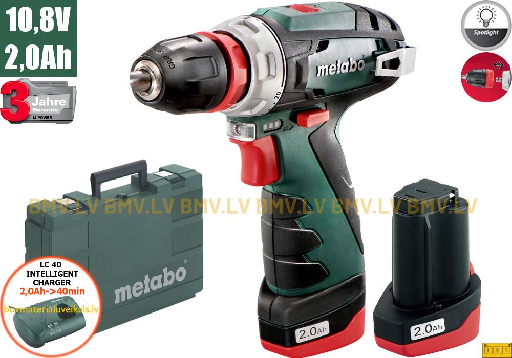 Urbjmašīna/Skrūvgriezis Metabo PowerMaxx BS Quick Basic (2x2,0Ah)