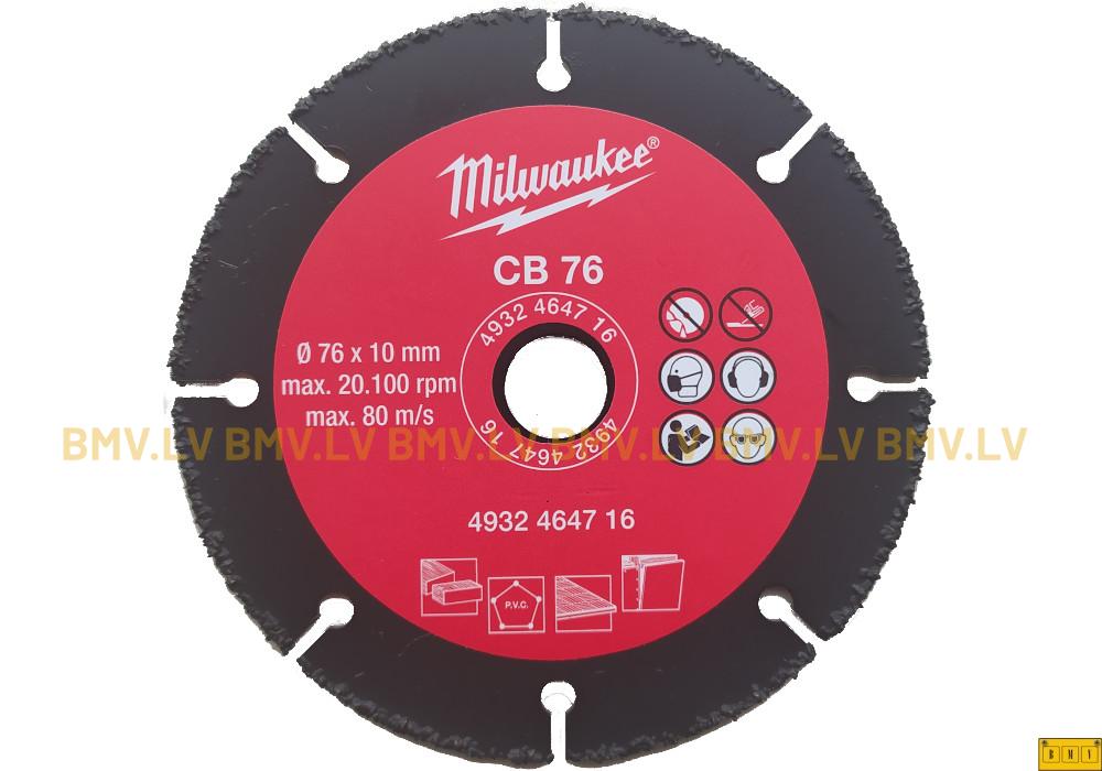 Karbīda griezējripa Milwaukee CB 76 76x10mm