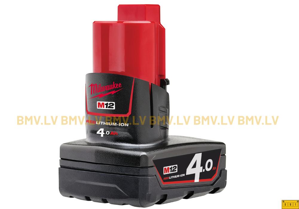 Akumulators Milwaukee M12 B4 12V 4.0Ah Li-Ion