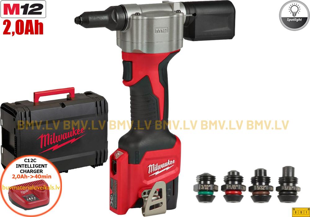 Kniedēšanas pistole Milwaukee M12 BPRT-201X