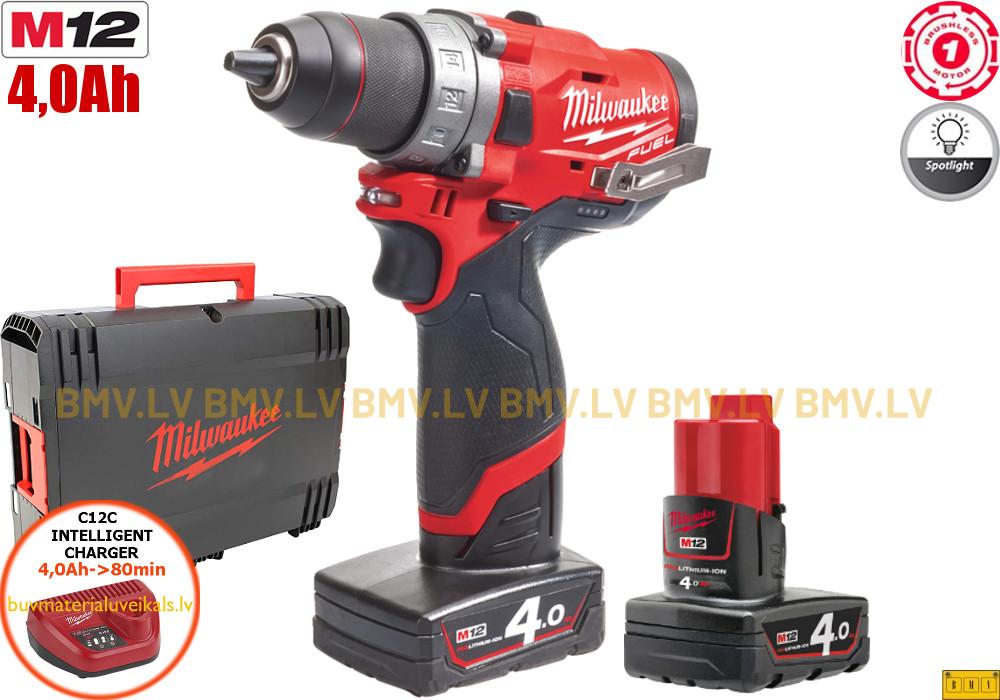 Urbjmašīna/Skrūvgriezis Milwaukee M12 FDD-402X (2x4,0Ah)