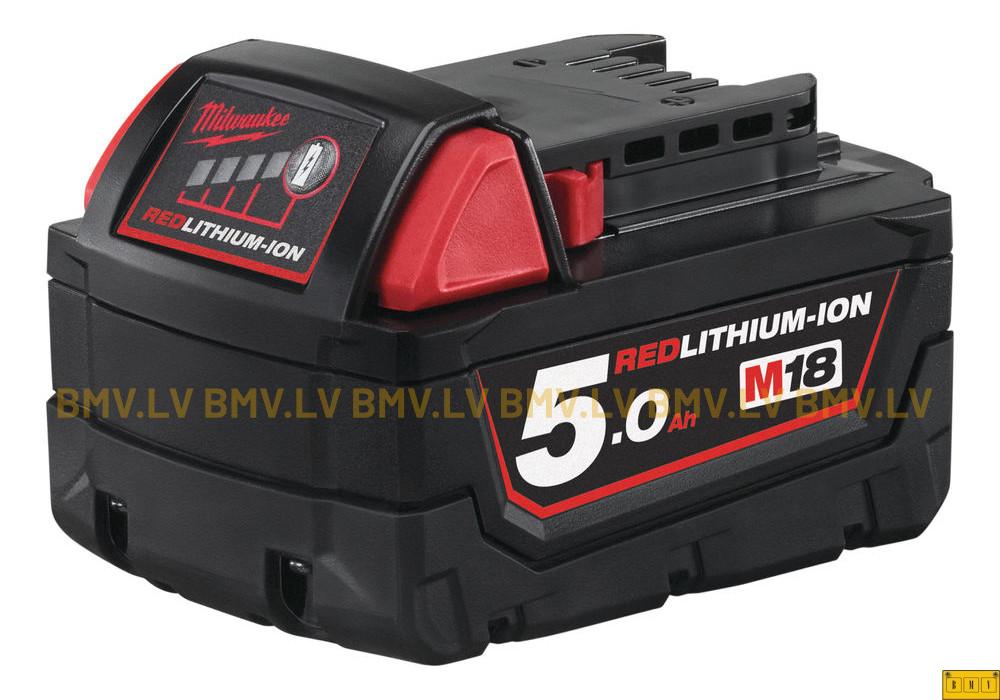 Akumulators Milwaukee M18 B5 18V 5.0Ah Li-Ion