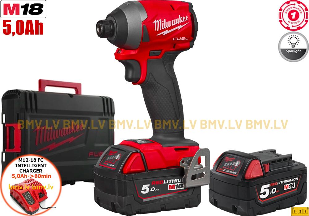 Impulsa skrūvgriezis 1/4" Milwaukee M18 FID2-502X (2x5,0Ah)