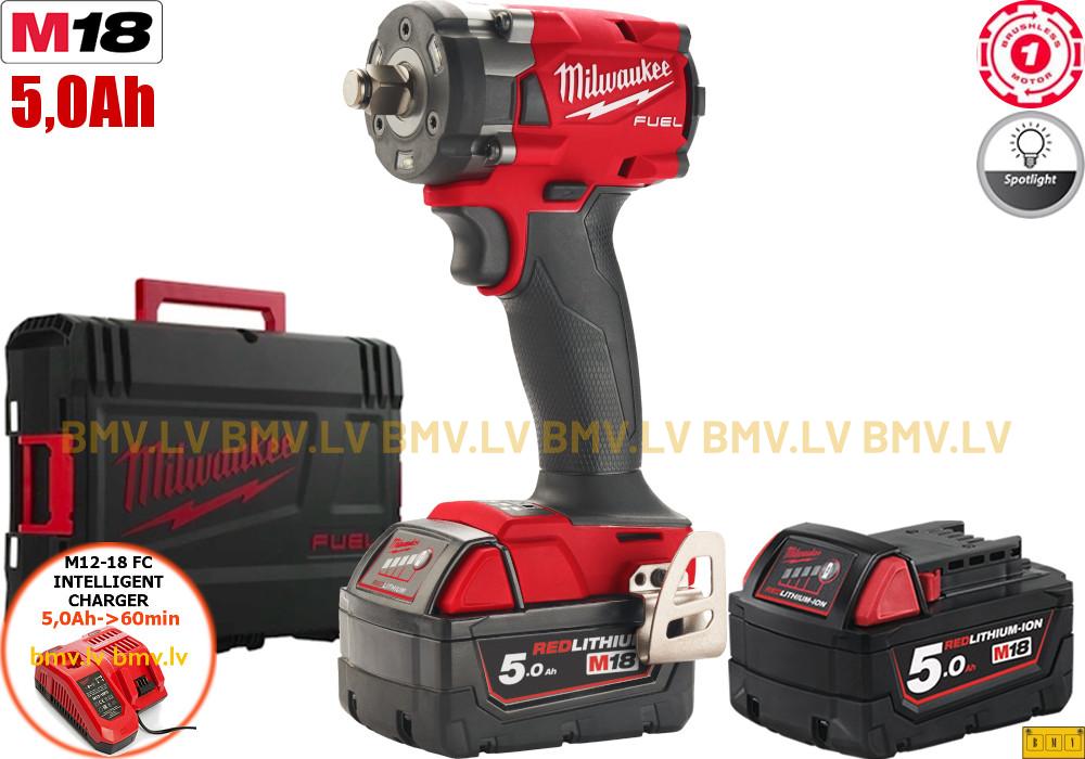 Impulsa uzgriežņatslēga 1/2" Milwaukee M18 FIW2F12-502X