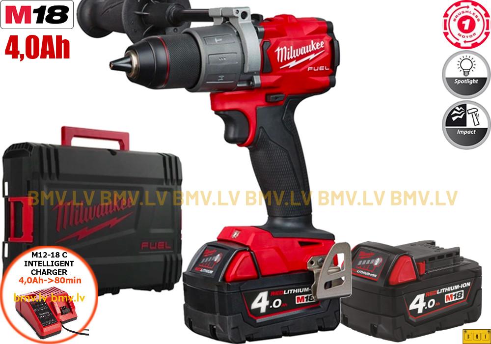 Triecienurbjmašīna/Skrūvgriezis Milwaukee M18 FPD2-402C (2x4,0Ah)